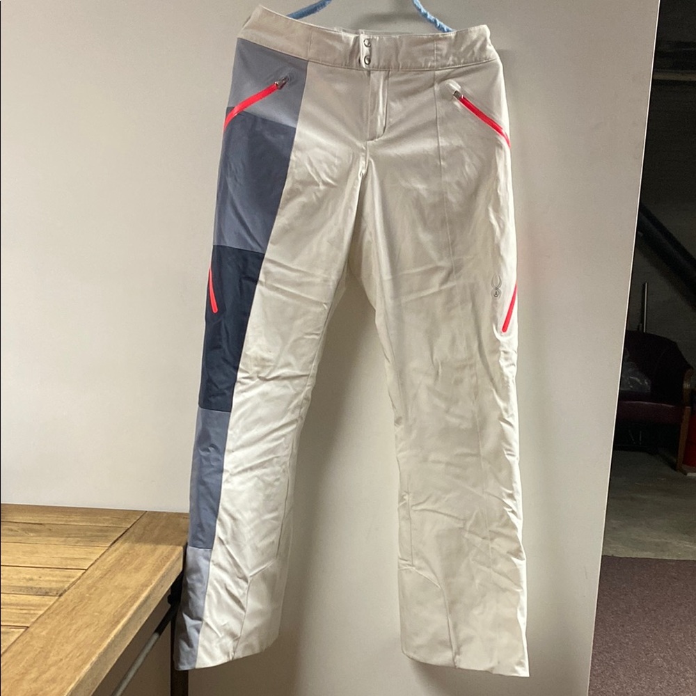 Spyder White and Gray Athletic Pants